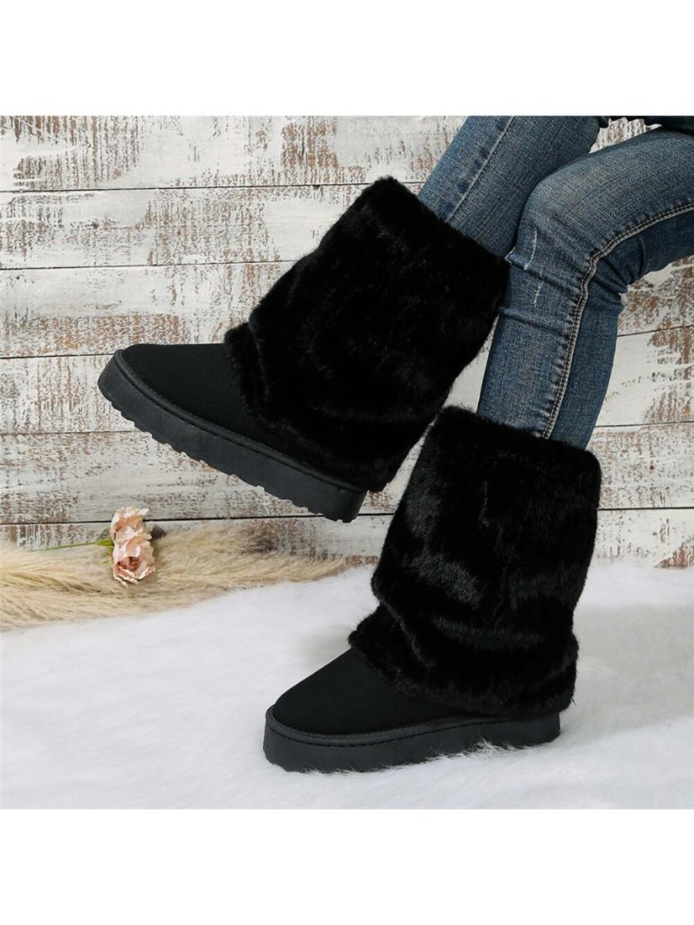 Round Toe Platform Boots